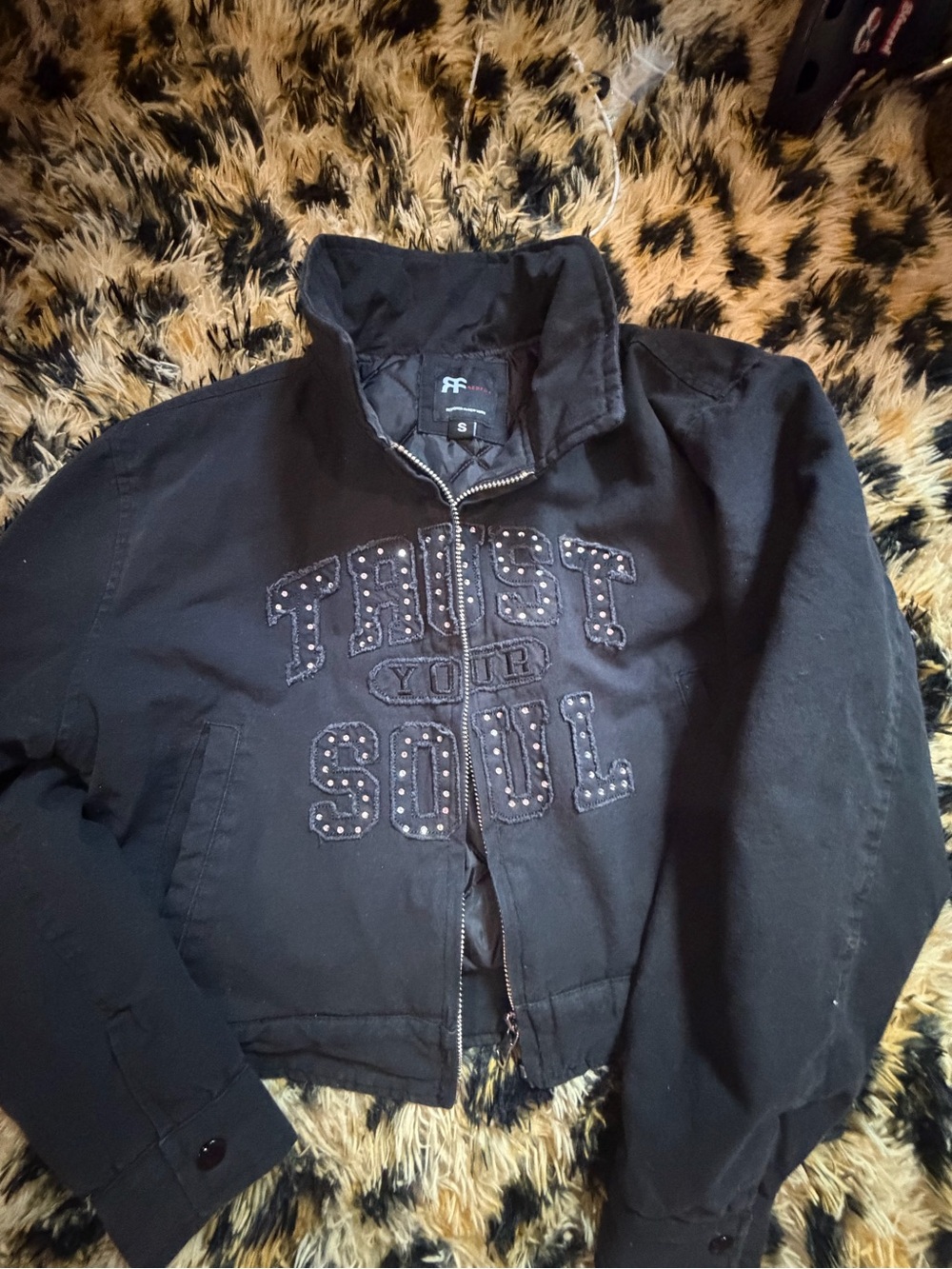 Trust Your Soul Embellished Black Jacket - Women's